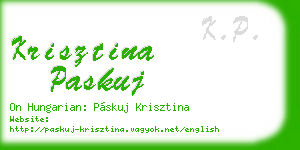 krisztina paskuj business card